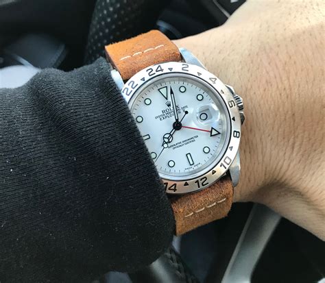 rolex explorer 2 strap options|rolex explorer 2 leather strap.